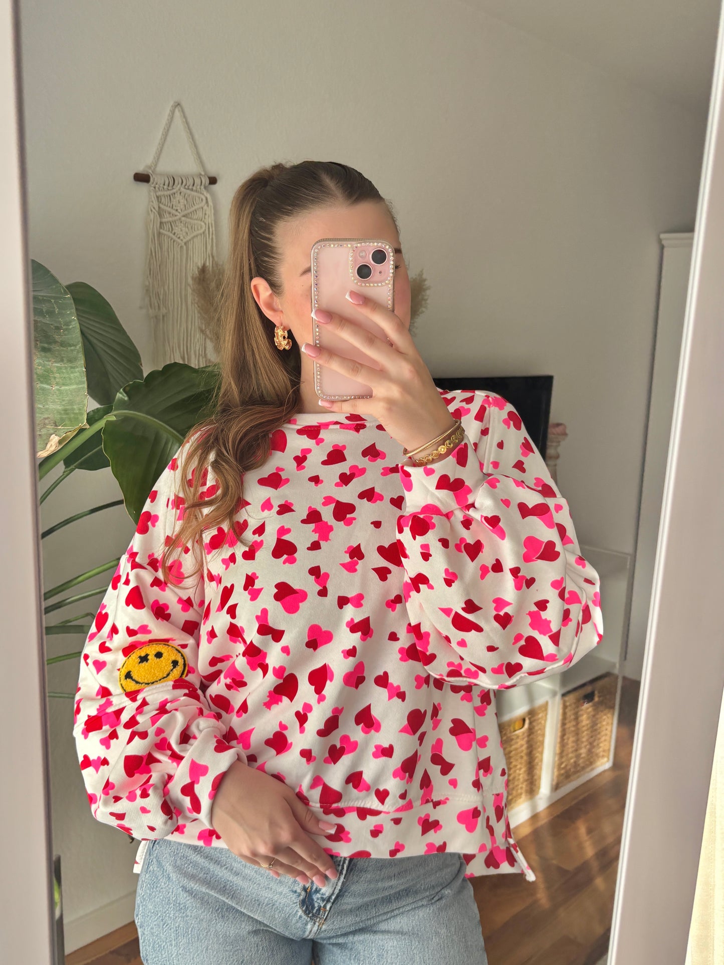 Pulli Smiley - pink