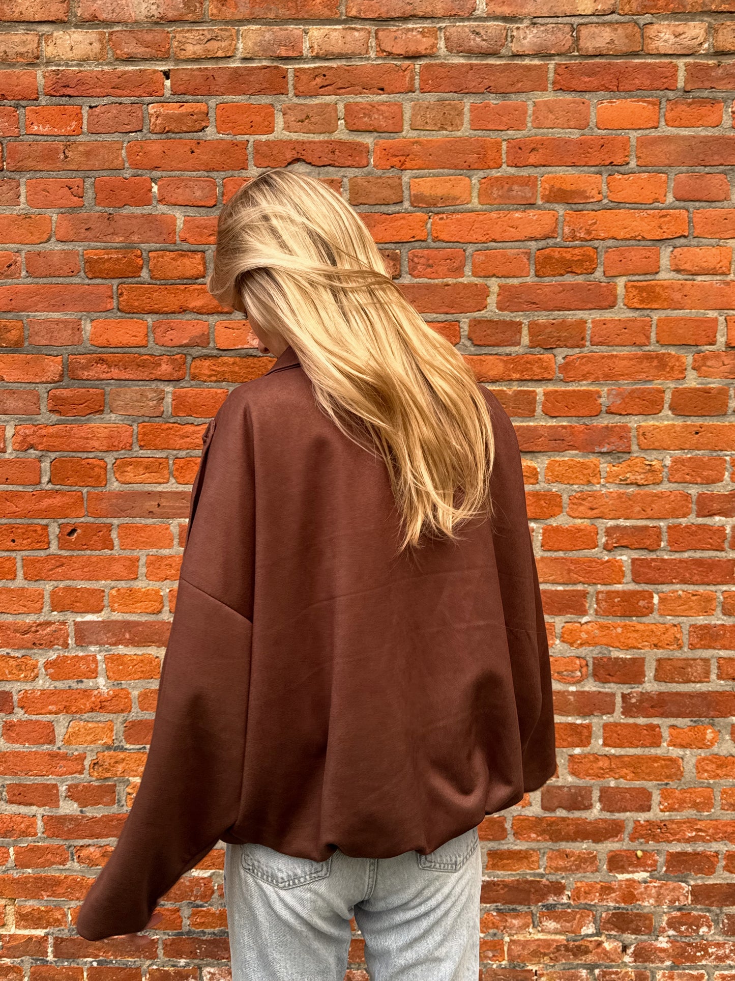 Wildlederoptik Jacke Elena - braun