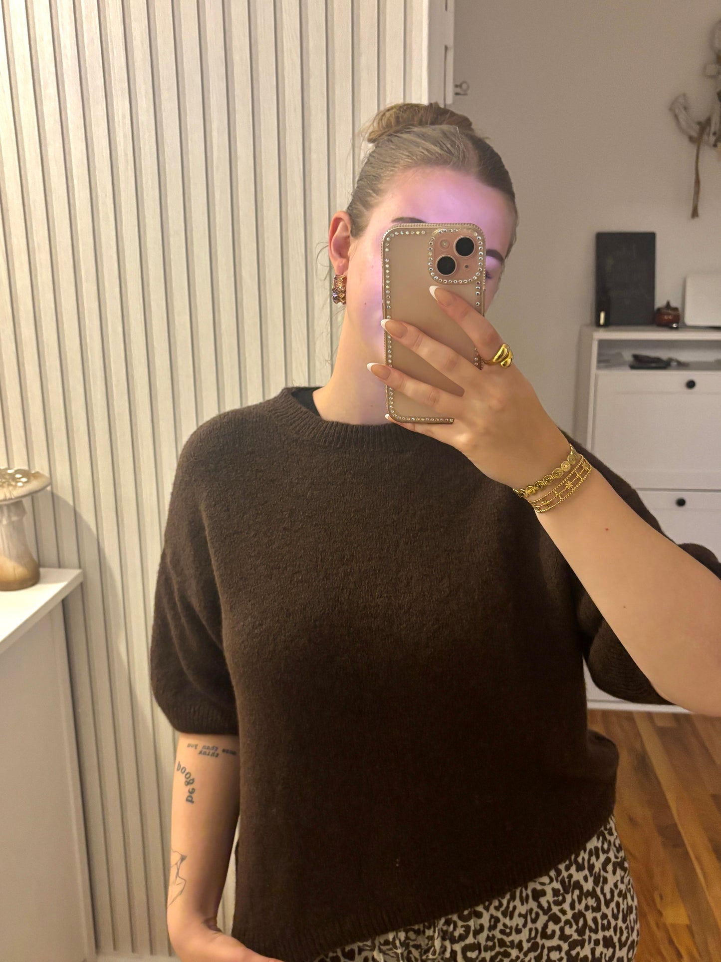 Pulli kurzarm - Alpaca / braun