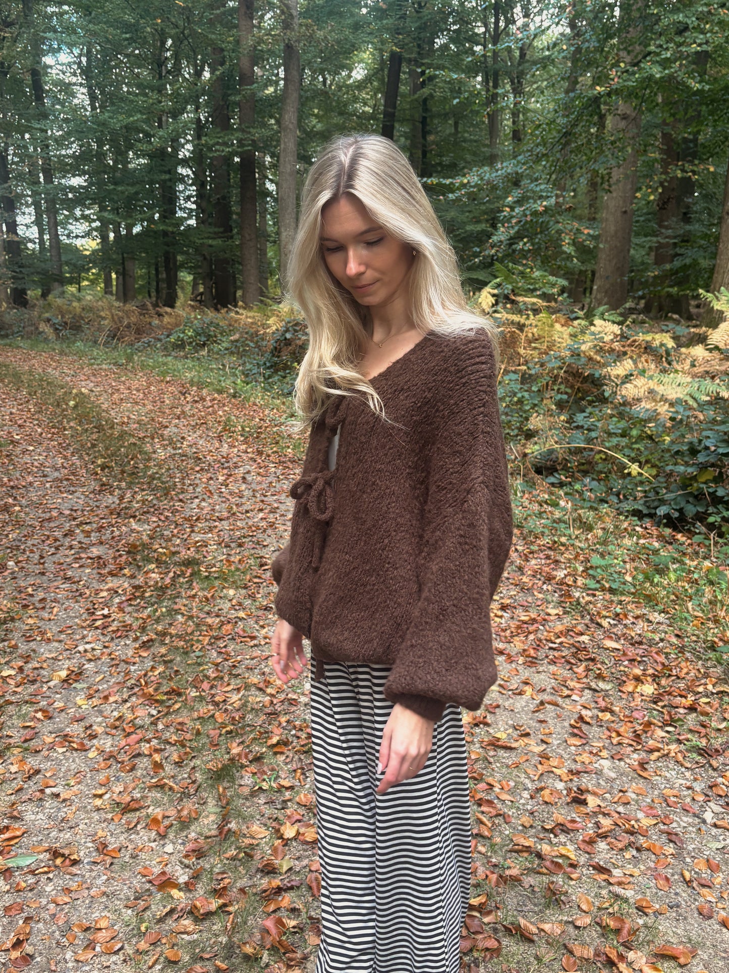 Cardigan Schleife Lilli - braun