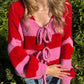 Strickjacke Berry Autumn - rot/rosa