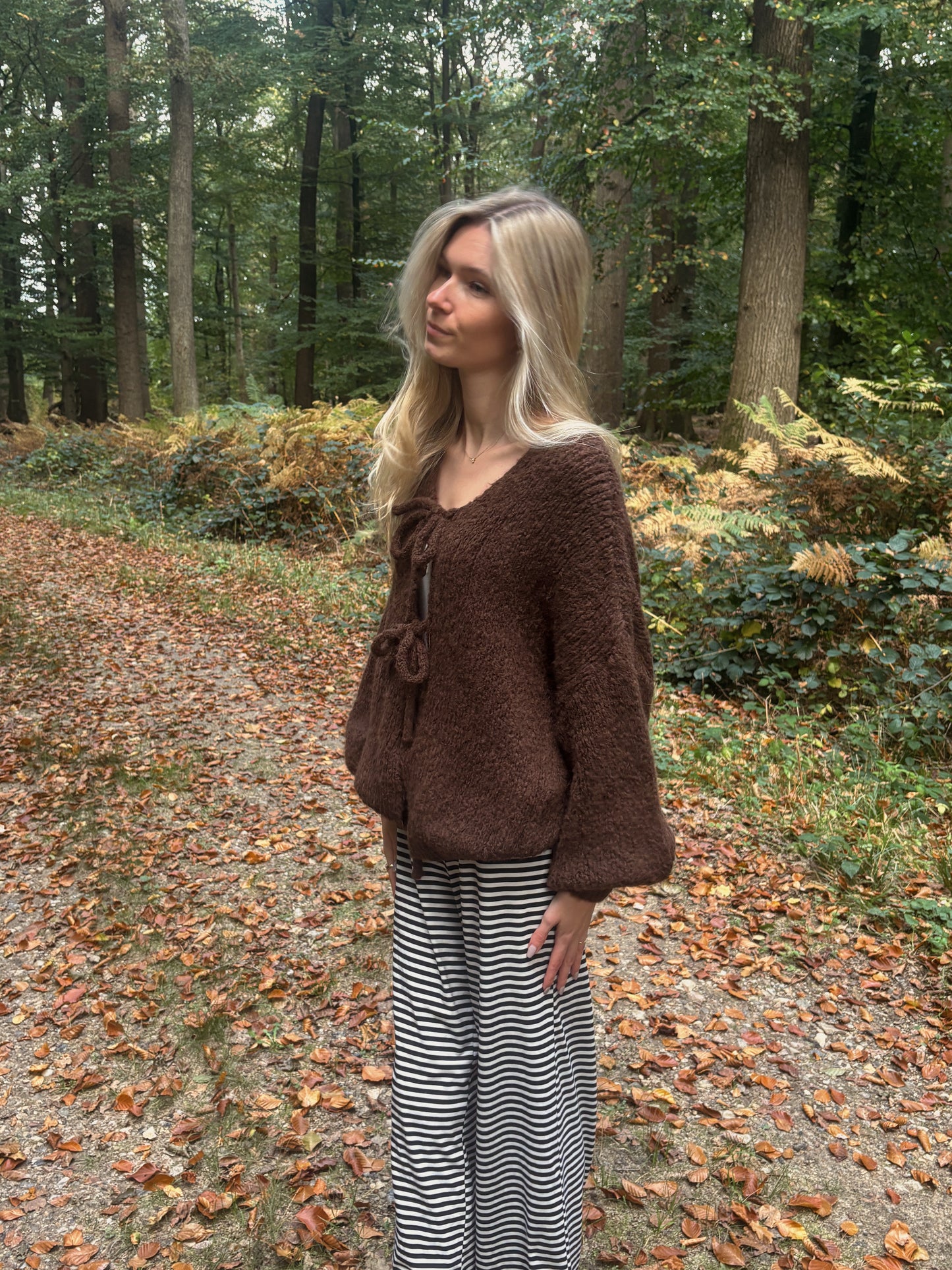 Cardigan Schleife Lilli - braun