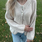 Oversize cozy cloud Knit Cardigan - creme