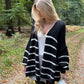 Offener Cardigan Stripe Carla - schwarz