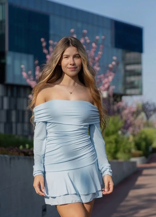Off-Shoulder Kleid „Blue Temptation“
