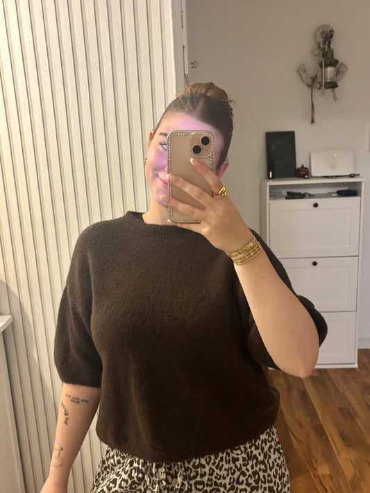 Pulli kurzarm - Alpaca / braun