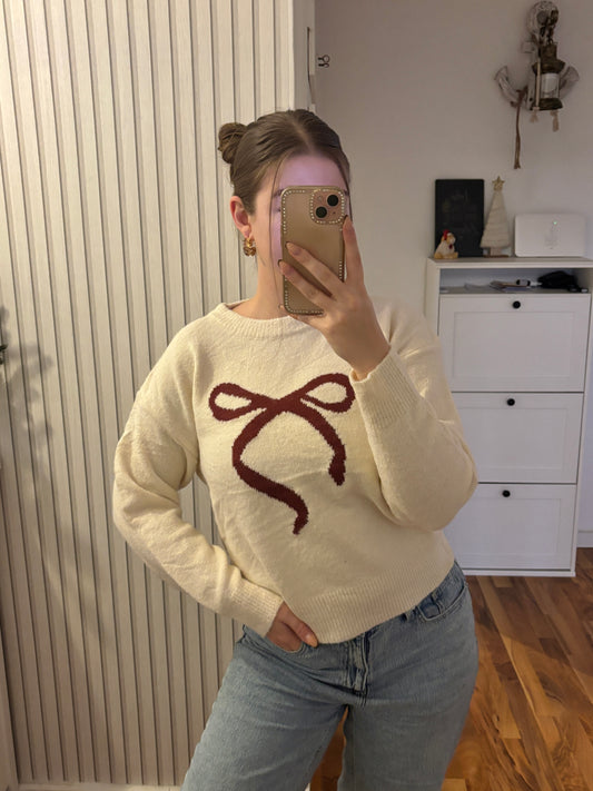 Bow Lover Sweater – Cream Edition