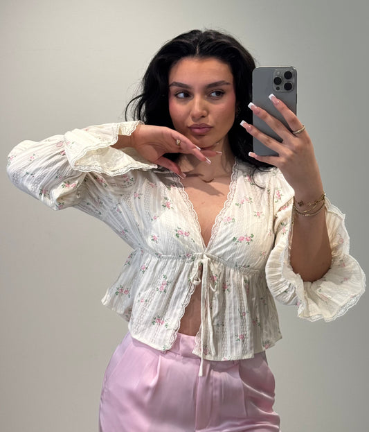 Bluse langarm - Melina - beige