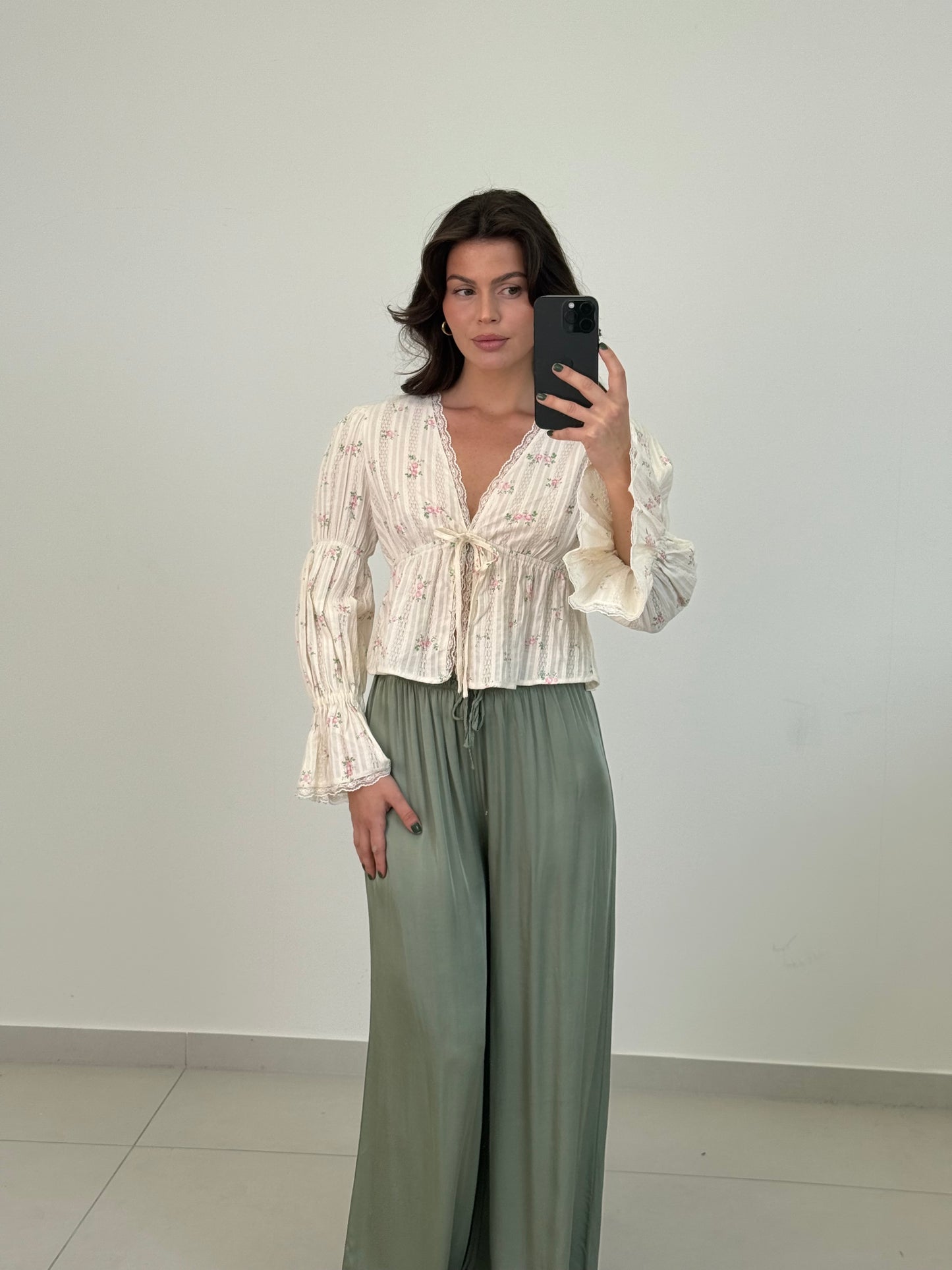 Bluse langarm - Melina - beige