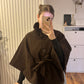 Chocolate Dream – Poncho-Cape mit Gürtel