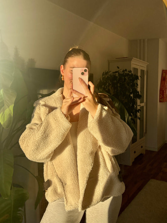 Flauschliebe Jacke - Creme