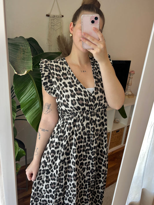 Maxikleid mit kurzen Ärmeln Chiara - Leo