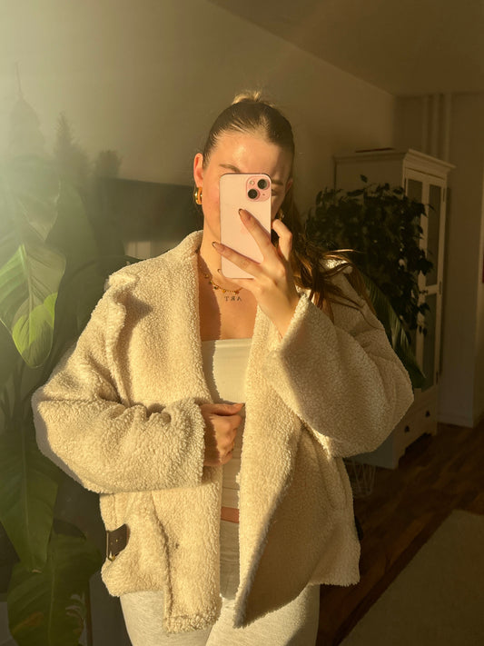 Flauschliebe Jacke - Creme