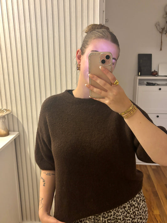 Pulli kurzarm - Alpaca / braun