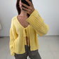Cardigan zum Binden - Buttercream yellow