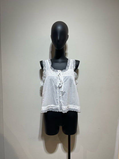 Top Boho Bloom - weiß